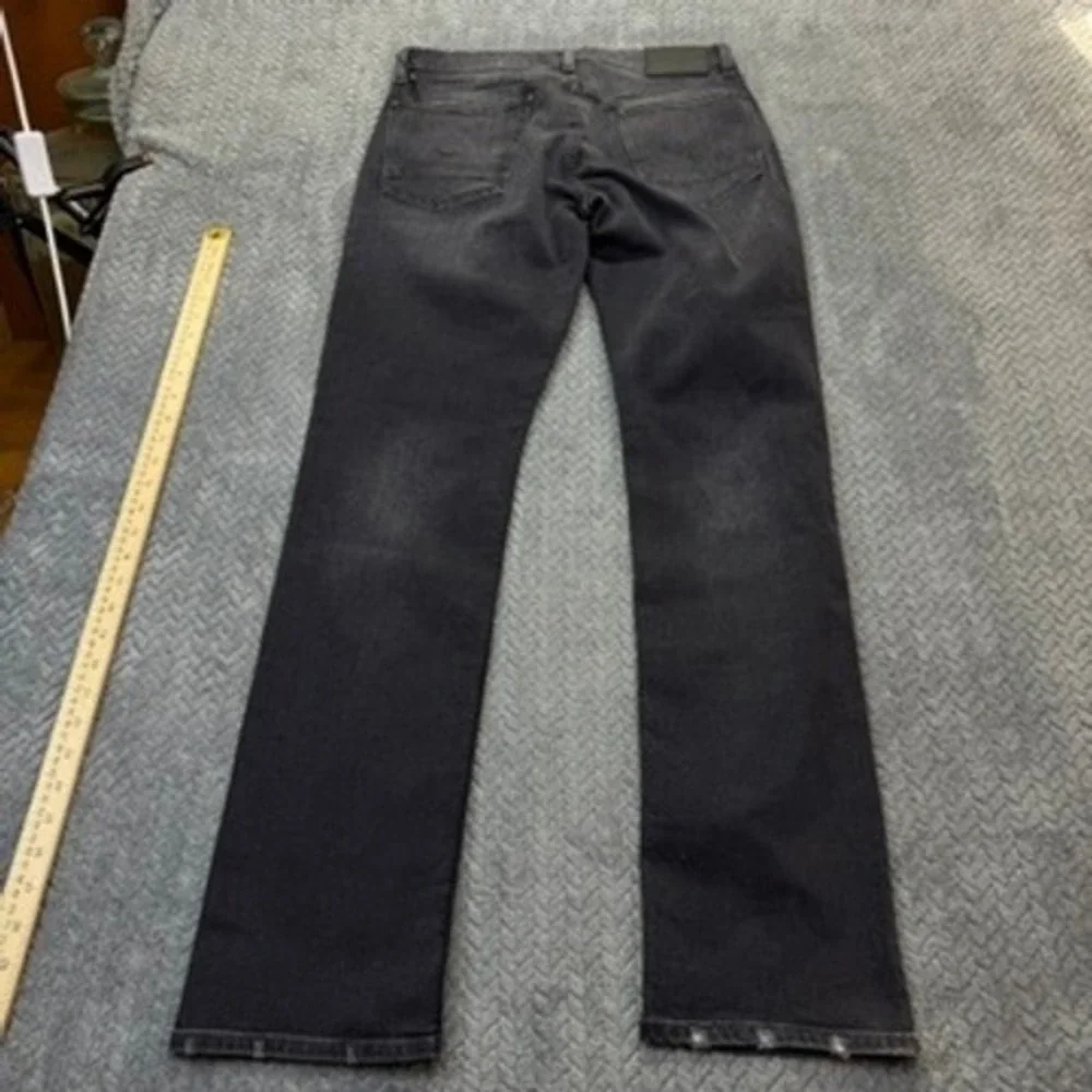 Hudson Byron Straight Jeans Mens 31x32 Grey‎ Black Wash Century Stretch Denim